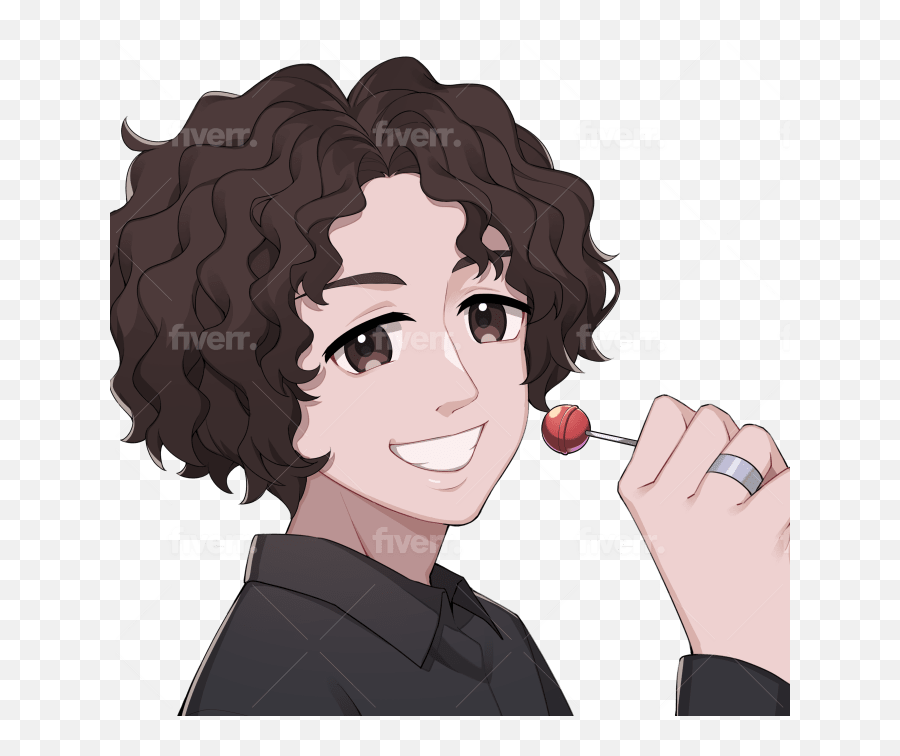 Draw Anime Headshot Icon For Your Profile Picture By - Curly Png,Headshot Icon