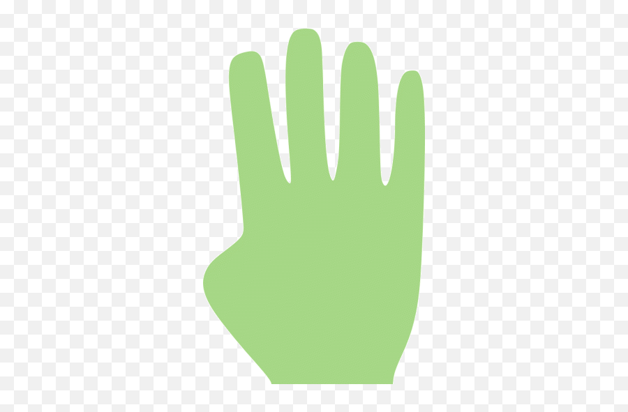 Guacamole Green Four Fingers Icon - Free Guacamole Green Safety Glove Png,Icon Glove Size