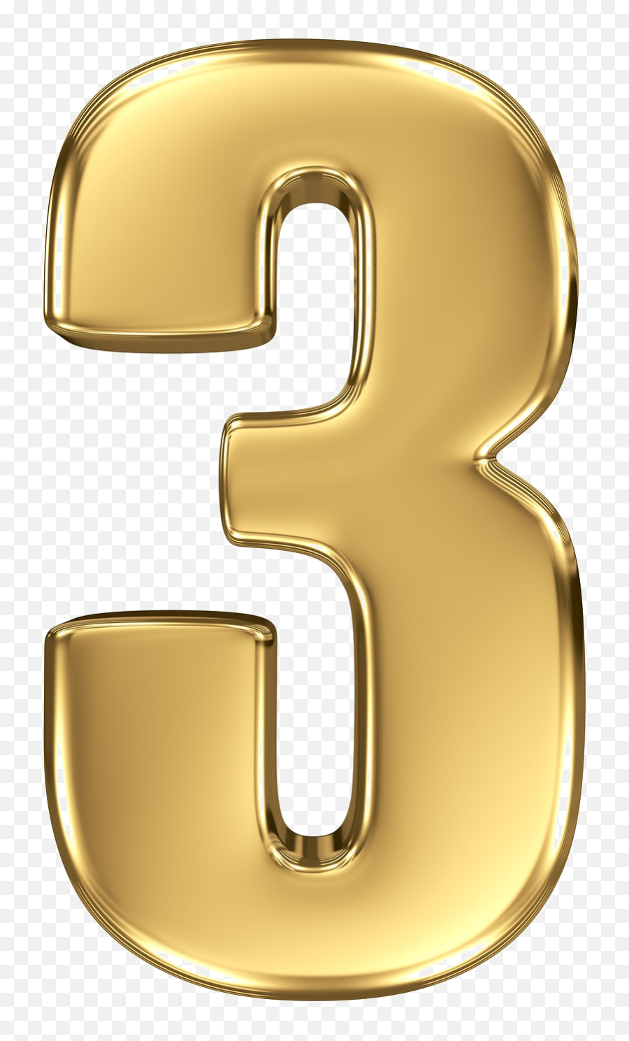 Gold Number 3 Transparent Png - Gold Number 3 Png,Number 3 Png