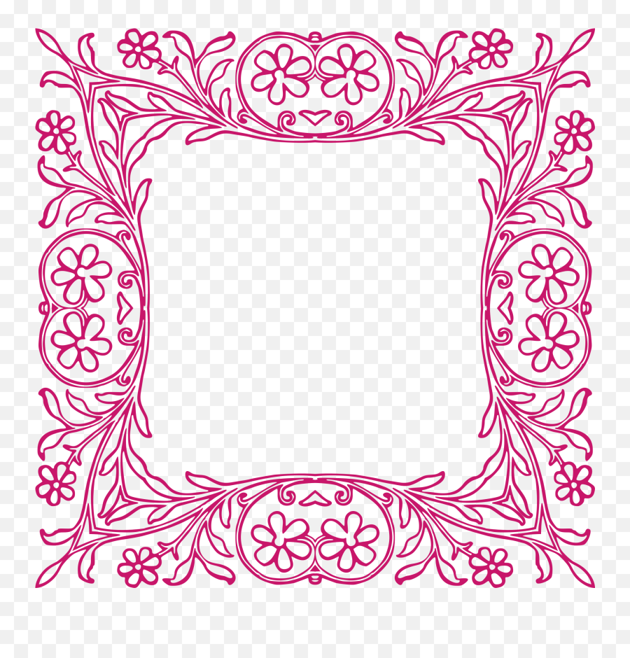 Flower Border Png Transparent Image - Margenes De Flores,Border Png Transparent