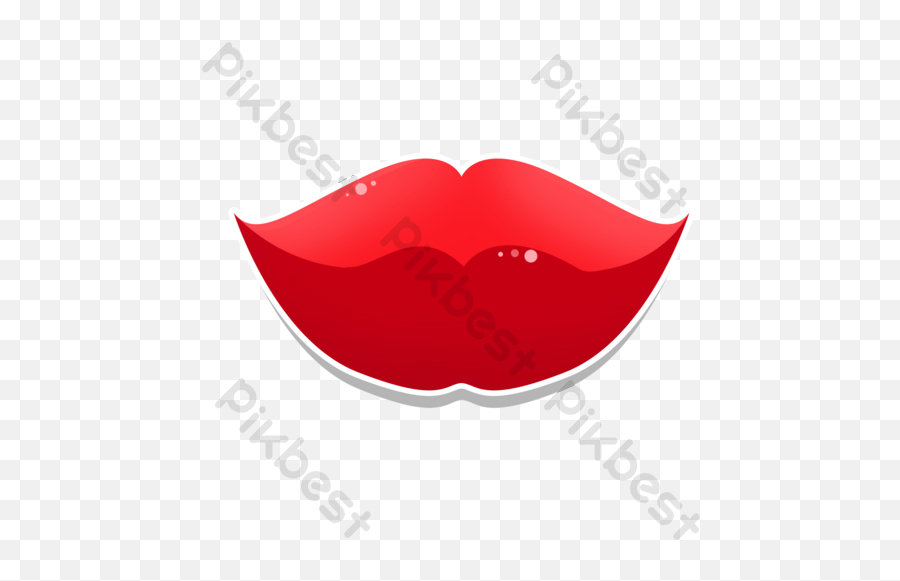 Pop Art Cartoon Kiss Valentine Red Lips Sticker Png Images - Girly,Kissing Lips Icon