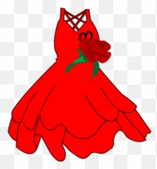 Red Dress And Roses Png Svg Clip Art For Web - Download Black Dress Clipart,Red Plum Icon