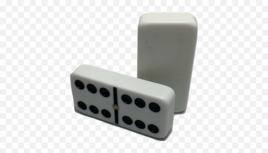 White Double 6 Dominoes With Spinners - Plastic Png,Dominoes Png