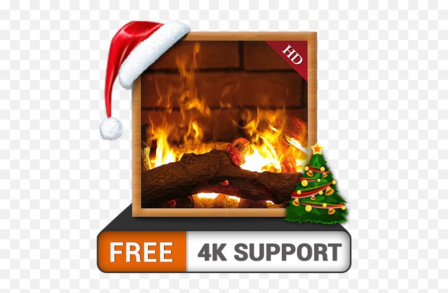 Fireplace Ambiance Hd Free - Christmas Hat Icon Png,Fireplace Fire Png