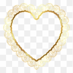 Sparkle Border Png - Glitter Vector Png Heart Golden Frame Border Transparent Background