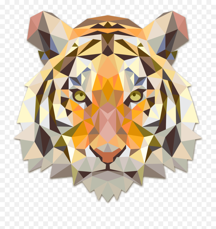 Tiger Clipart Transparent Background - Geometric Tiger Png,Tiger Png