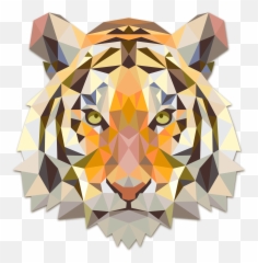 Tiger Clipart Transparent Background - Geometric Tiger Png,Tiger Png