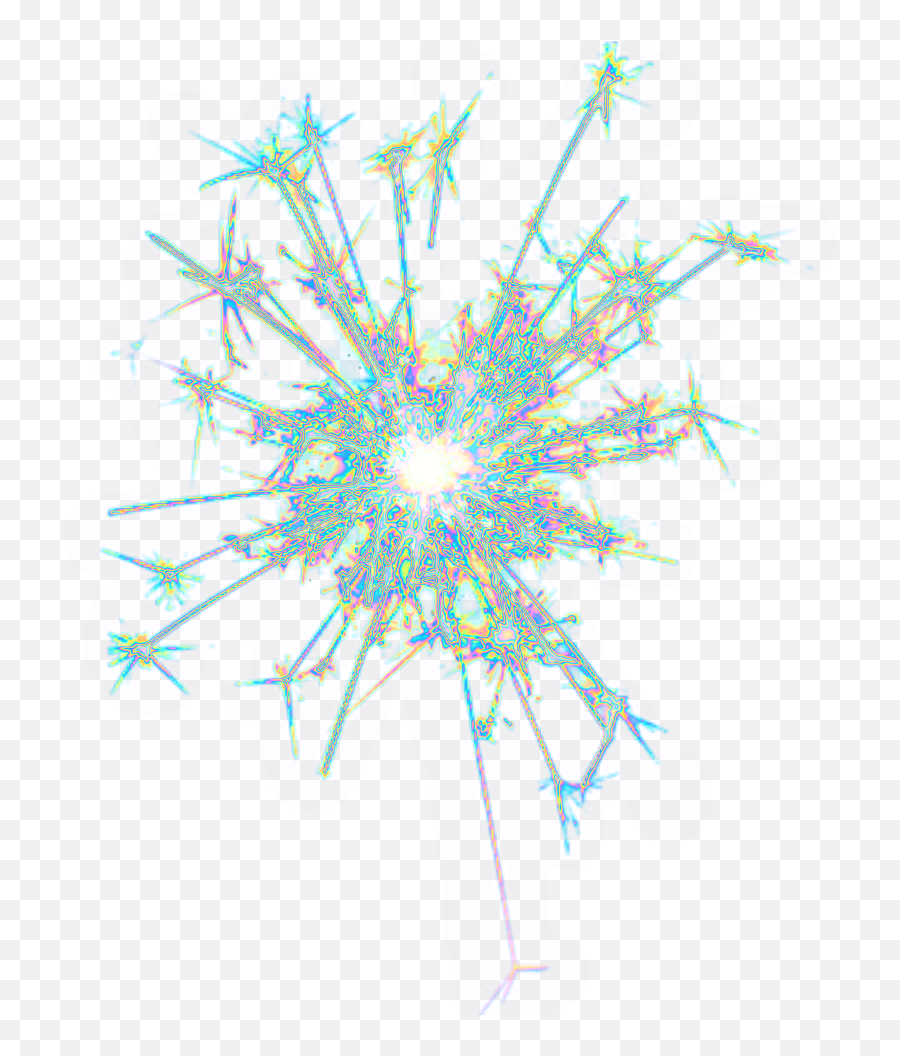 Spark Sparkler Fireworks Holo Holographic Fire Fireball - Symmetry Png,Fire Sparks Png