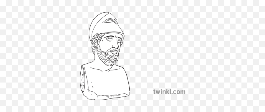 Pericles Greek Statue Sculpture Ks3 Black And White - Sketch Png,Greek Statue Png