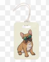 French Bulldog Sunglasses Funny Luggage Tag Gifts For Dog Puppy Lovers - French Bulldogs Png,Bulldog Transparent