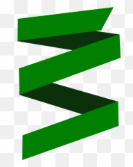 Green Ribbon Banner - Png