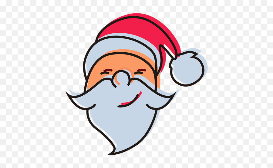 Santa Claus Head Cartoon Icon 16 - Santa Head Transparent Background Png,Santa Transparent Background