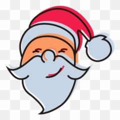 Santa Claus Head Cartoon Icon 16 - Transparent Background png