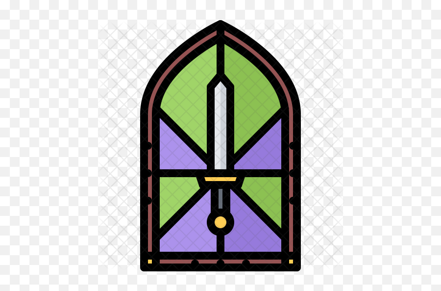 Sword In Window Icon - Stained Glass Window Sword Png,Stained Glass Png