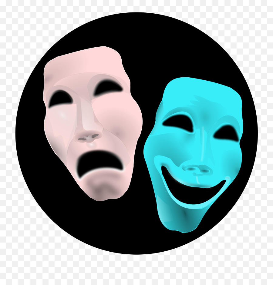 Comedy Face Theater - Greek Masks Comedy Tragedy Png,Comedy And Tragedy Masks Png