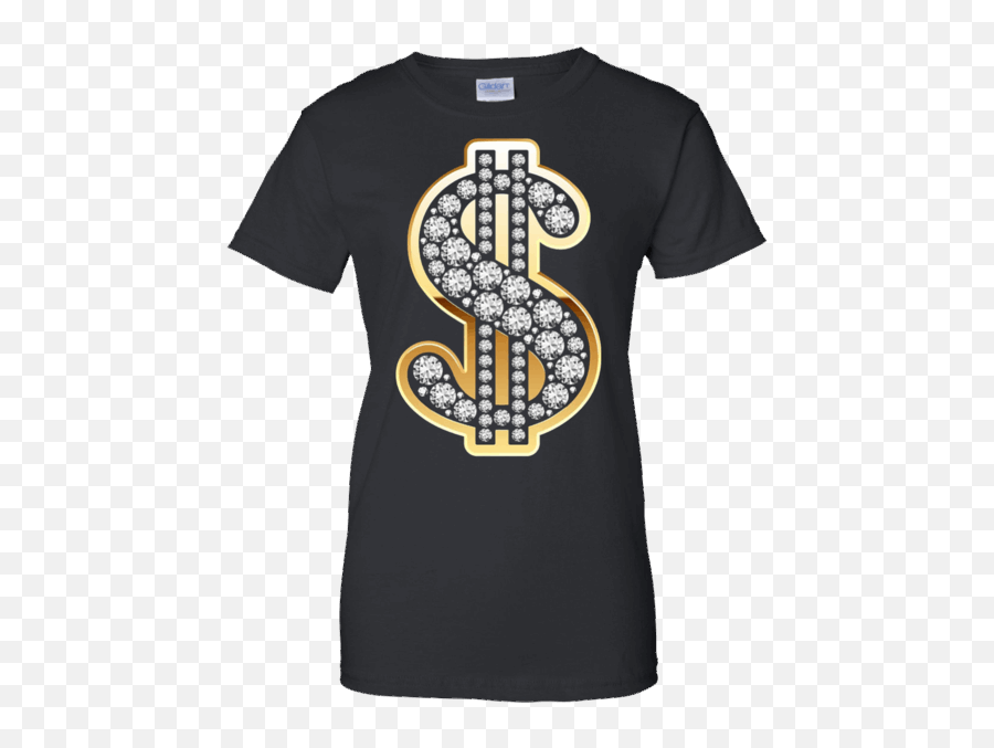 Download Hd Dollar Sign Gold Diamond Bling T - Shirt Https Dollar Sign With Diamonds Png,Gold Dollar Sign Png