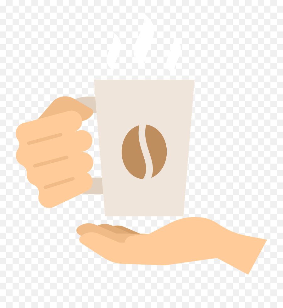 Hand Holding Coffee Cup Clipart Free Download Transparent - Coffee Mug In Hand Vector Png,Coffee Cup Clipart Png