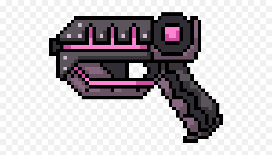 Transparent Background Lazer Gun Or Pistol Pixelart - Laser Gun Pixel Art Png,Gun With Transparent Background