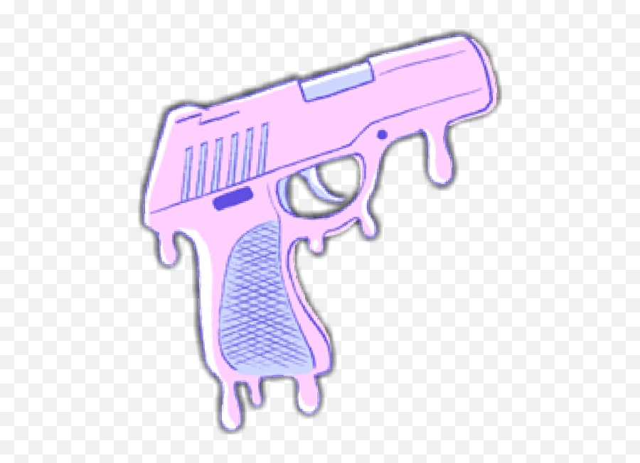 Gun Pistol Pink Pastel Sticker By Requets Are Open - Kawaii Gun Png,Gun Emoji Png