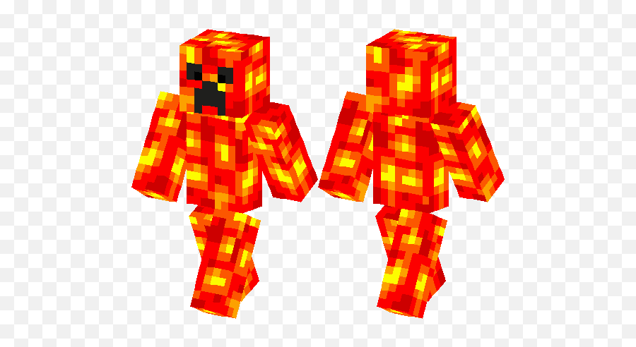 Lava Creeper Skin Minecraft Pe Skins - Minecraft Lava Creeper Skin Png,Minecraft Creeper Png
