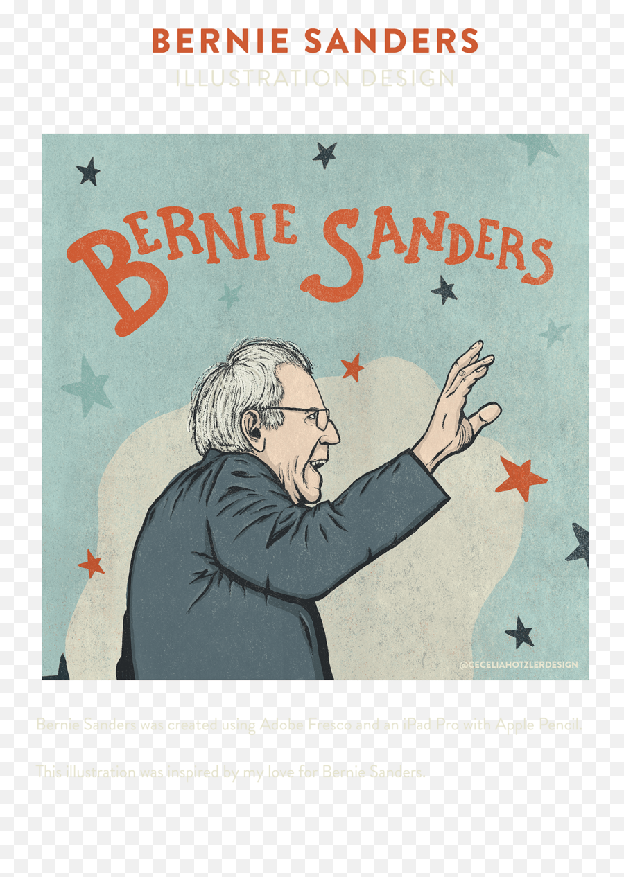Bernie Sanders Illustration - Poster Png,Bernie Png