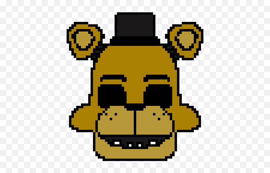 Fnaf 1 Golden Freddy Pixel Art - Cartoon Png,Freddy Png