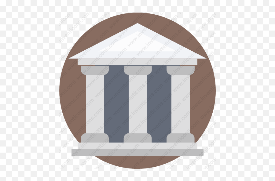 Download Bank Courthouse Finance Money Government Comercial Investment Vector Icon Inventicons - Roman Temple Png,Government Icon Png