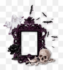 Skull Frame Png - Cadre Png Gothique Halloween Picture Transparent Background Frame