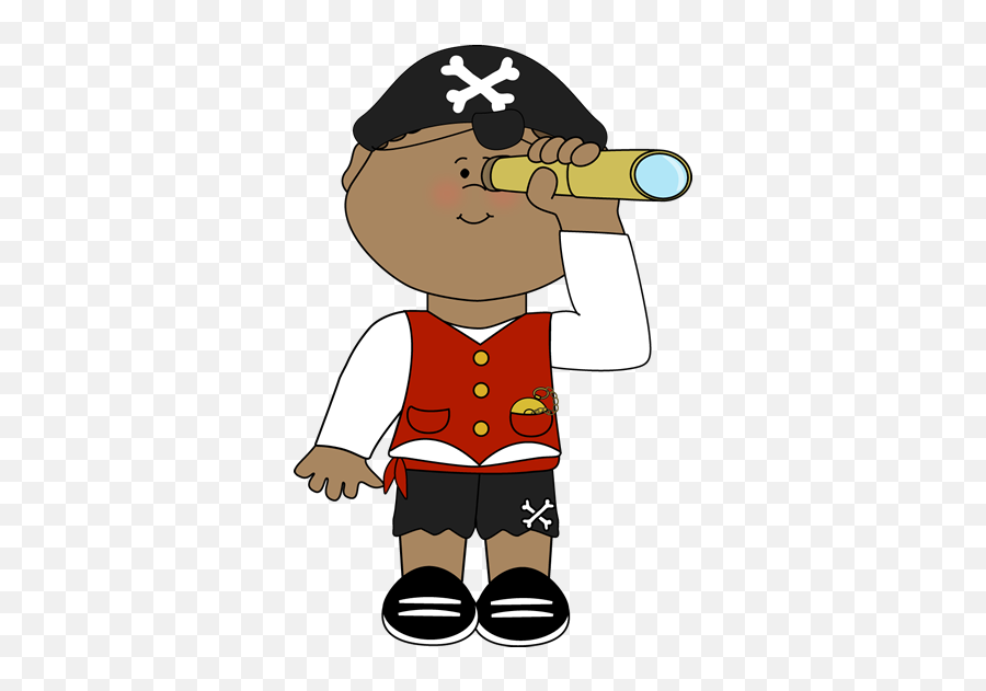 Pirates Clipart Person - Clip Art Pirate With Telescope Png,Person Looking Png