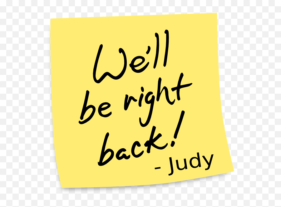 Handwriting Clipart - Dot Png,Well Be Right Back Png