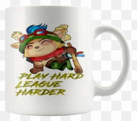Teemo - LoL League Harder Coffee Mug Tea Cup u2013 Emerald Teacup png