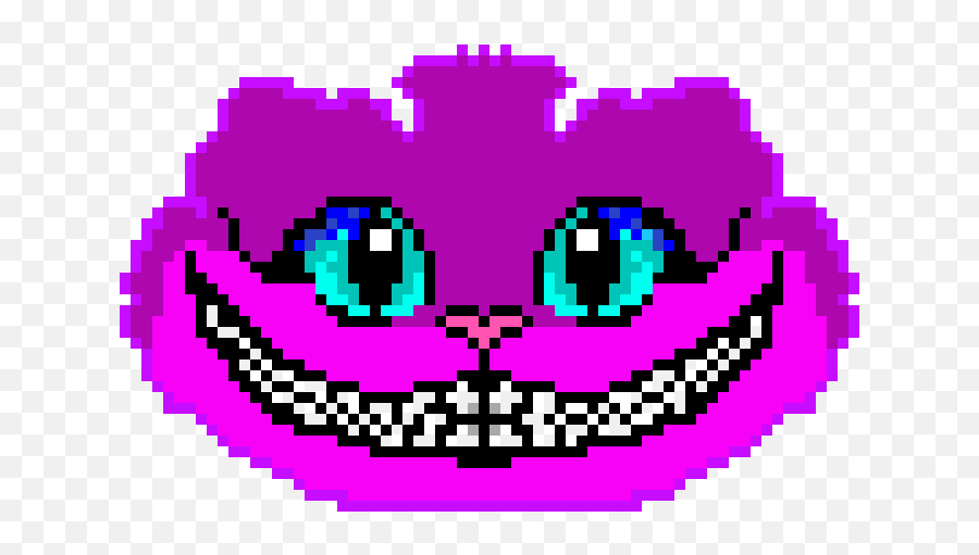 Cheshire Cat 2 Pixel Art Maker - Pixel Art Chat Alice Au Pays Des Merveilles Png,Cheshire Cat Smile Png