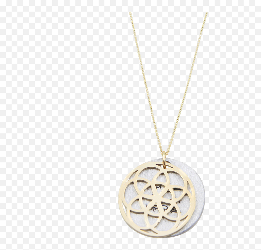 Download Seed Of Life Necklace 14k Gold - Locket Full Size Solid Png,Seed Of Life Png