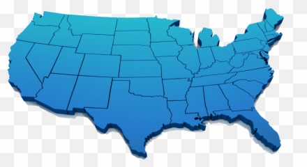 3d World Map Png Transparent Background - United States Outline