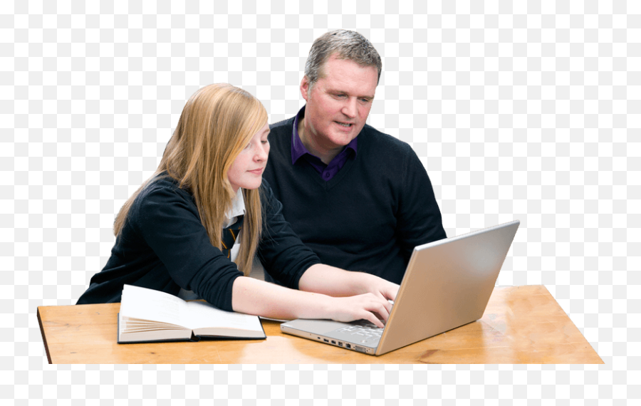 Download Teen And Parent Studying - Parents Studying Full Parents Studying With Teenager Png,Parent Png