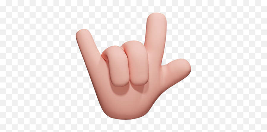 Rock Music Hand Free Icon Of 3d Hands - Sign Language Png,Rock Music Icon