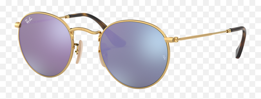 Ray - Round Ray Ban Sunglasses Lilac Men Png,Ray Ban Round Icon