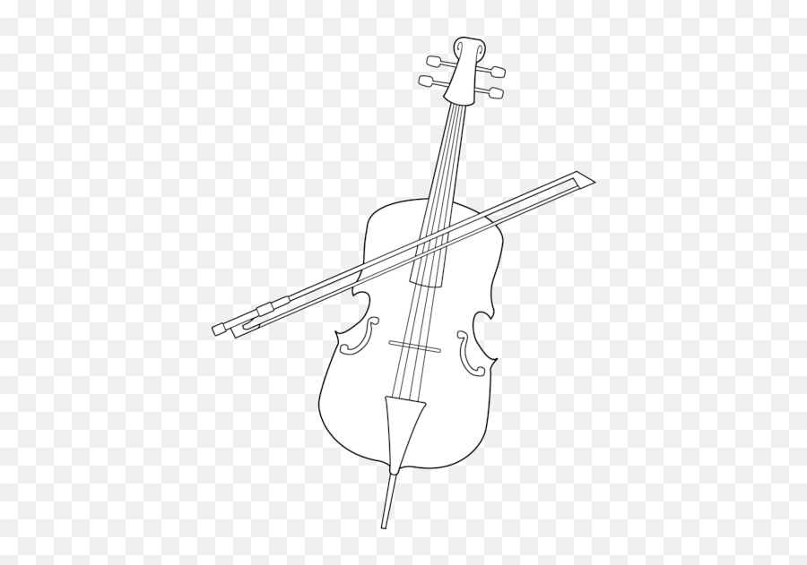 Royalty Free Download Cello Png Files - Cello Black And White,Cello Png