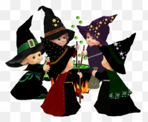 Witch With Black Cat Hat Witches - Cute Halloween png