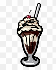 Fudge Sundae Icon - Soy Ice Cream Clipart Full Size Hot png