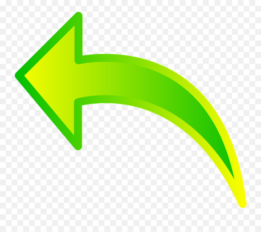Arrow Left Direction - Png,Curved Green Arrow Icon