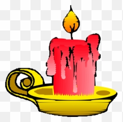 Download Deepavali Lamp Clipart - Cartoon Candle With Flame Art png