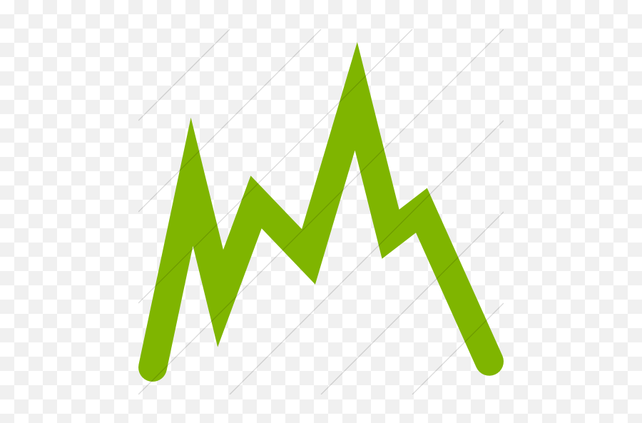 Iconsetc Simple Green Raphael Line Chart Icon - Statistical Graphics Png,Green Arrow Icon No Background