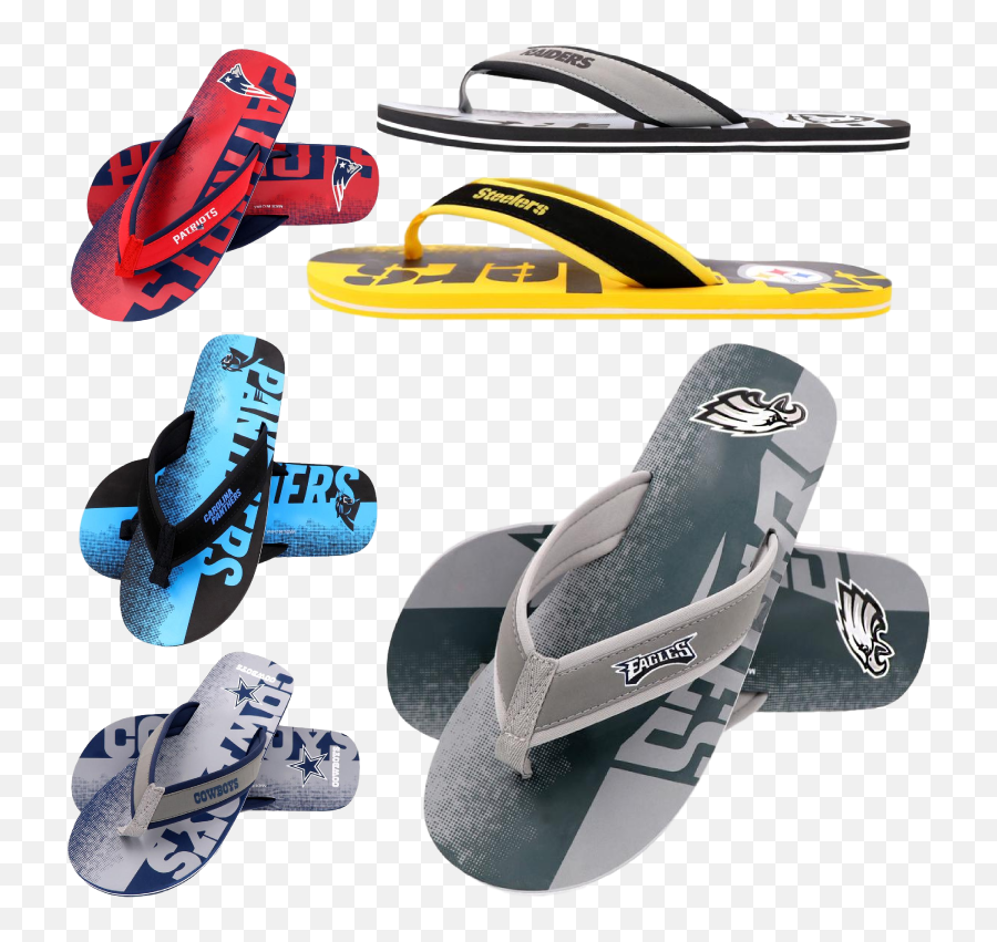 Nfl Contour Fade Wordmark Flip Flops - Pick Your Team For Teen Png,Steelers Aim Icon