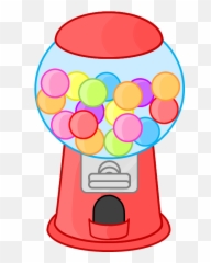 Red - Clipart Gumball Machine Png,Bubble Gum Png
