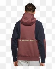Nike Menu0027s Air Brushed - Back Fleece RedNavy Pullover Hoodie Hooded png