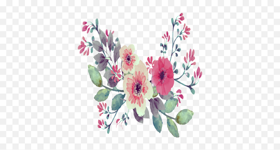 Vintage Flower Border Png - Transparent Ower Png Plingcom Flowers Png Watercolour,Flower Icon For Twitter