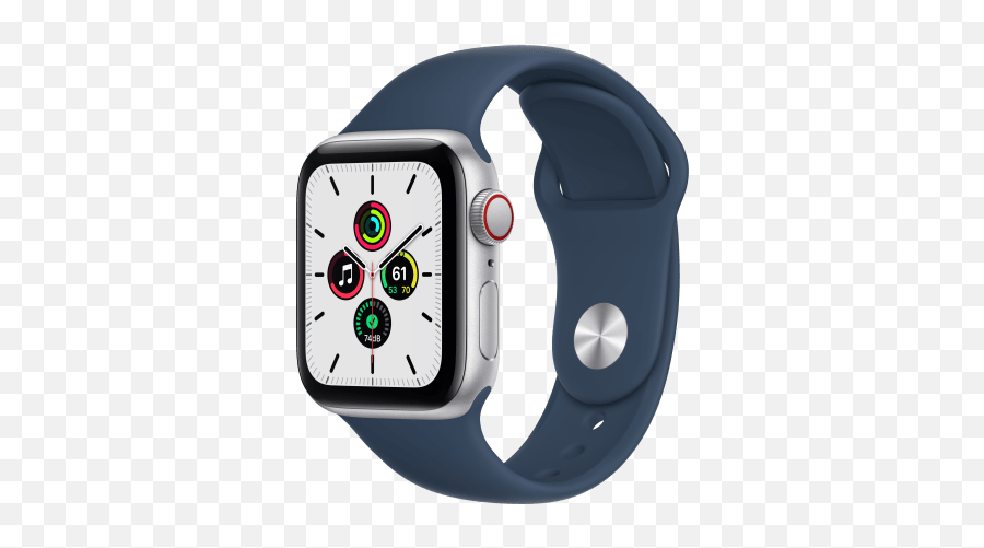 Apple Watch Se Aluminum 40mm From Xfinity Mobile In Silver - Apple Watch Se 40mm Blue Sport Band Png,Apple Clock Icon
