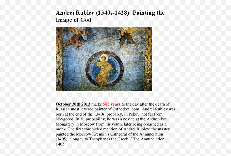 Pdf Andrei Rublev 1340s - 1428 Painting The Image Of God Last Jesus Christ Png,Russian Icon Nativity Of Christ