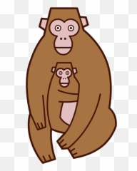 Monkey Illustration Kukukeke - Happy png
